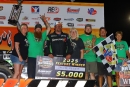 Jason Feger and his team celebrate June 11&#039;s DIRTcar Summer Nationals victory at Kankakee County Speedway in Kankakee, Ill. (mikerueferphotos.photoreflect.com)