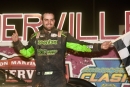 Mason Zeigler earned $20,000 for his RUSH-sanctioned Bill Emig Memorial Crate Late Model victory June 21 at Lernerville Speedway in Sarver, Pa. (Howie Balis)