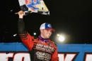 Bobby Pierce on July 11 captured his third straight World of Outlaws Real American Beer Late Model Series victory at Sharon Speedway in Hartford, Ohio. (Paul Arch)