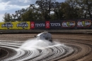 Preparing the surface Thursday at Volusia Speedway Park in Barberville, Fla., for the WoO Sunshine Nationals opener. (joshjamesartwork.com)