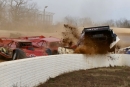 A Crate Late Model pileup in March 14's season opener at Winchester (Va.) Speedway. (Clifford Dove)