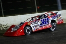 Bobby Pierce on his way to victory in March 20's 40-lap World of Outlaws Late Model Series feature at Magnolia Motor Speedway in Columbus, Miss. (joshjamesartwork.com)