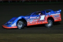 Brandon Sheppard on his way to victory in April 10's 40-lap World of Outlaws Late Model Series Illini 100 opener at Farmer City (Ill.) Raceway. (joshjamesartwork.com)