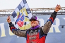 Drake Troutman earned $10,000 on May 3 at West Virginia Motor Speedway in Mineral Wells, W.Va., for his first Valvoline American Late Model Iron-Man Series victory. (Tyler Carr)
