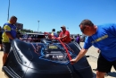Tech inspectors check out FloRacing Night in America entrants Wednesday at Eldora Speedway in Rossburg, Ohio. (joshjamesartwork.com)