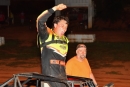 Tucker Anderson celebrates June 27's Topless Outlaw Series victory at Sugar Creek Raceway in Blue Ridge, Ga. (Michael Moats)