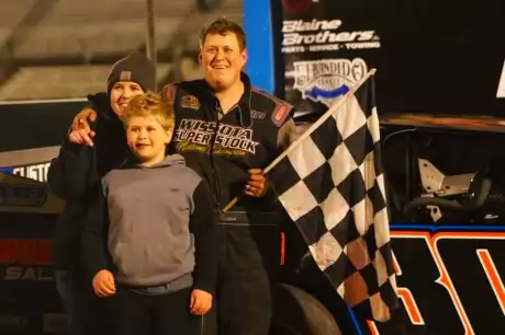 Kevin Burdick in victory lane. (MW Motorsports Photography)