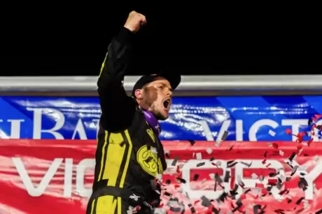 Ricky Thornton Jr. celebrates at Port Royal. (heathlawsonphotos.com)