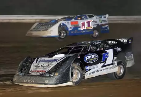 Jared Miley (H1) moves past Coleby Frye (F1) at Clearfield. (Todd Battin)