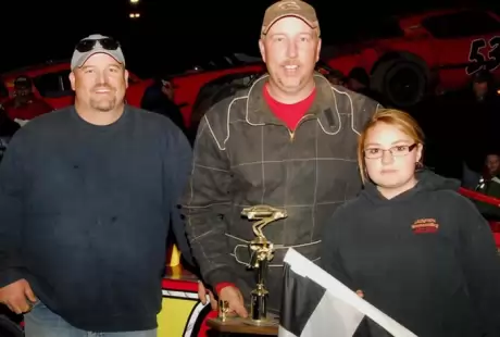 Jason Wines in victory lane. (Steve Reeck)
