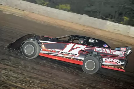 Keith Barbara in action at Pittsburgh's Pennsylvania Motor Speedway. (Jason Shank)