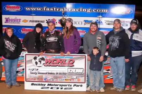 Max Blair's team enjoys victory lane at Beckley. (peepingdragonphotography.com)