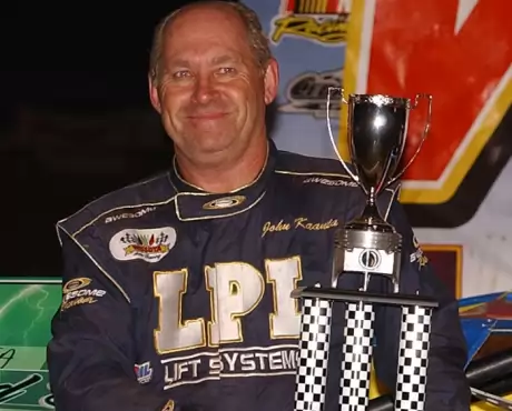 Kaanta celebrates at Cedar Lake. (K.C. Rooney)