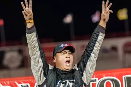Johnny Fennewald won his third Lucas Oil Speedway title in 2020. (Kenny Shaw)