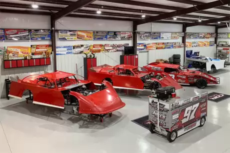 Cade Dillard's race shop. (@CDillard97)