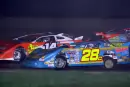 Terry Neal of Ely, Iowa heads toward a Derry Brothers wins at Jackson County Speedway in 2006. (mikerueferphotos.photoreflect.com)